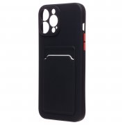 Чехол-накладка SC315 с картхолдером для Apple iPhone 13 Pro Max (черная) — 3