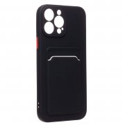 Чехол-накладка SC315 с картхолдером для Apple iPhone 13 Pro Max (черная) — 2