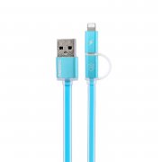 Кабель Remax RC-020t Aurora (USB - Multi connector) (голубой) — 1