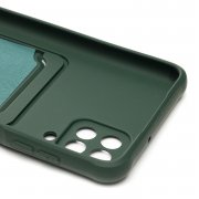 Чехол-накладка - SC304 с картхолдером для Samsung Galaxy A12 (A125F) (208708) (зеленая) — 2