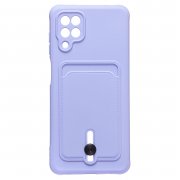 Чехол-накладка - SC304 с картхолдером для Samsung Galaxy A12 (A125F) (фиолетовая)