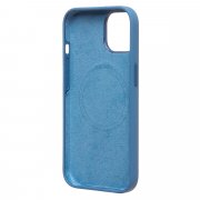 Чехол-накладка - Silicone Case SafeMag с анимацией для Apple iPhone 15 (зимне-голубая) — 2
