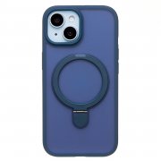 Чехол-накладка - SM088 SafeMag для Apple iPhone 15 (темно-синяя)