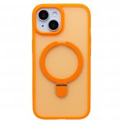 Чехол-накладка - SM088 SafeMag для Apple iPhone 15 (оранжевая)