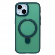 Чехол-накладка - SM088 SafeMag для Apple iPhone 15 (темно-зеленая)