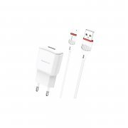 Сетевое зарядное устройство Borofone BA48A Orion для Apple (USB - Lightning) (белое)