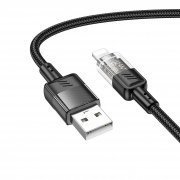 Кабель Hoco U129 для Apple (USB - lightning) (черный) — 1