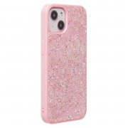 Чехол-накладка - PC071 POSH SHINE для Apple iPhone 13 россыпь кристаллов (231588) (розовая) — 3