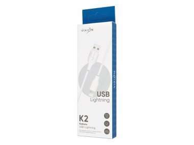 Кабель VIXION K2i для Apple (USB - Lightning) белый — 2