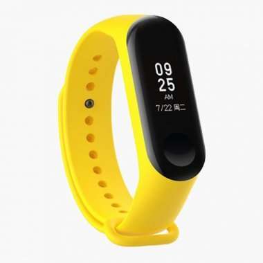 Ремешок WB13 для Xiaomi Mi Band 3 силиконовый (желтый) — 1