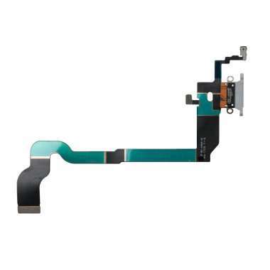 Шлейф для Apple iPhone X на разъем зарядки/микрофон (серый) Премиум — 2