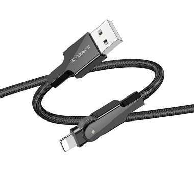 Кабель Borofone BU41 для Apple (USB - lightning) (черный) — 5